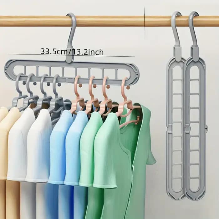Cintres pliables en plastique à 9 trous