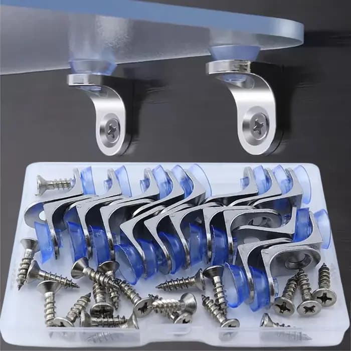 Supports de fixation à ventouse pour étagères en verre