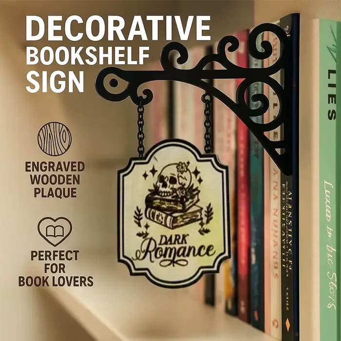 Panneau de séparation de livre en fer et bois, décoration de bibliothèque de maison, étagère murale, Type de livre, Classification d'étiquettes artistiques, accessoires d'intérieur