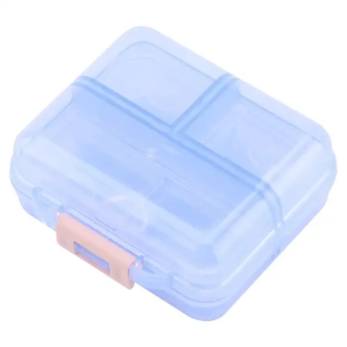 Boîte à pilules compacte à 7 compartiments, organiseur de médicaments portable avec couvercle hermétique durable