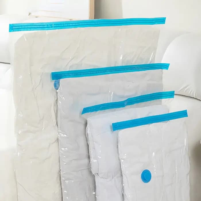 Sac de rangement sous vide pour vêtements, couettes, couvertures, organisateurs d'emballage pour la maison, pompe non incluse