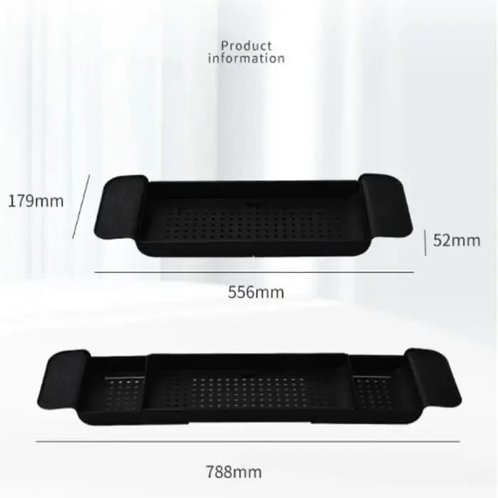 Étagère de rangement rétractable multifonction pour baignoire
