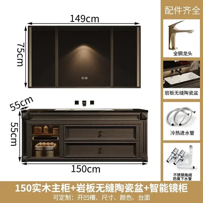 Armoire de salle de bain avec miroir organisateur