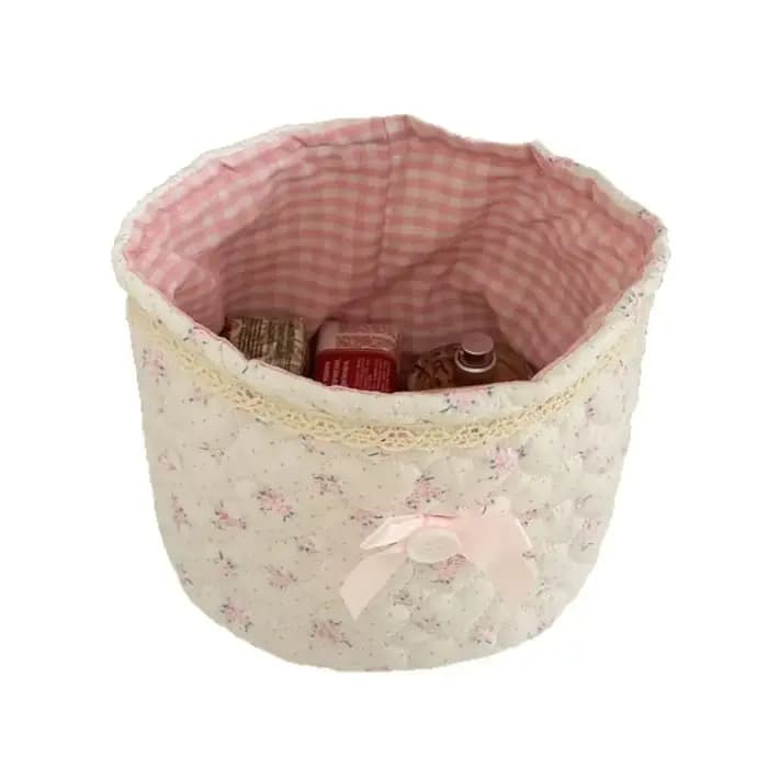 Boîte de rangement mignonne en forme de cœur avec nœud