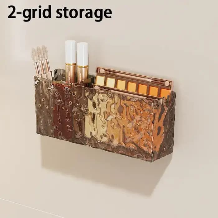 Boîte de rangement à ventouse pour salle de bain, boîte de rangement et d'organisation murale non pe
