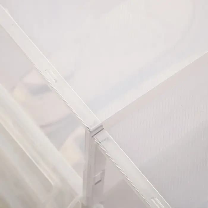 Boîtes à chaussures transparentes portables en plastique empilables