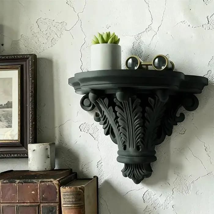 Étagères flottantes modernes robustes noires pour rangement mural, décoration intérieure, bureau, appartement, ferme, hôtel