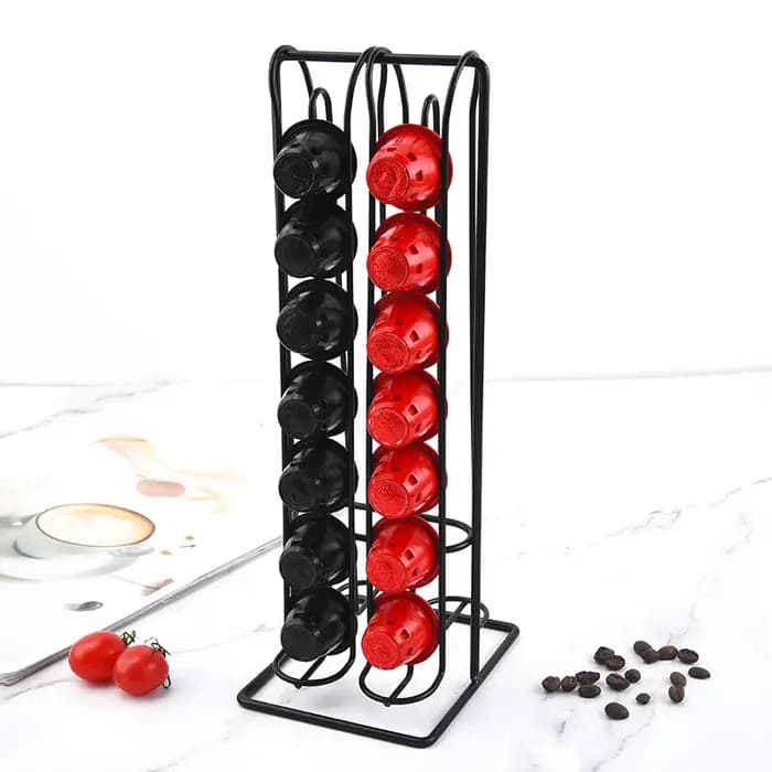 Support de rangement pour capsules de café en métal