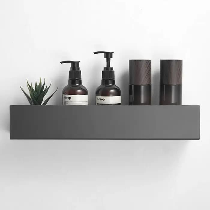 Étagère de salle de bain noire