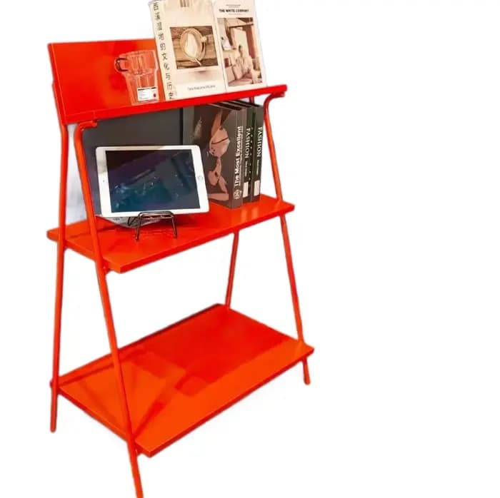 Étagère d'angle multi-niveaux de style moderne du milieu du siècle