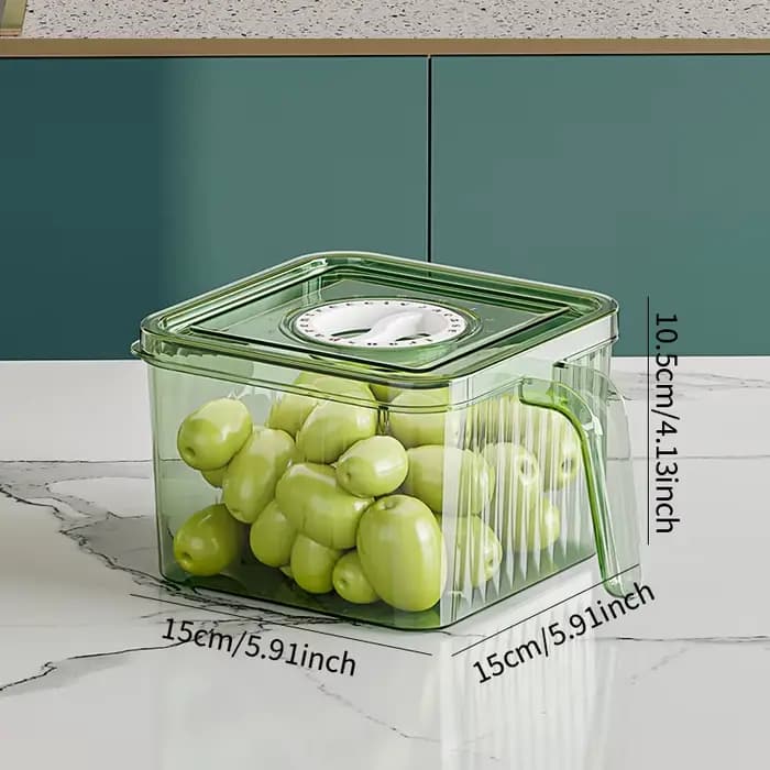 Boîte de rangement pour réfrigérateur empilable avec couvercle, capable de ranger du pain, des alime