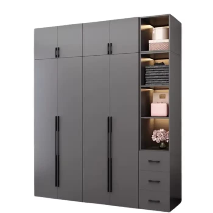 Armoire de rangement garde-robe vêtements chambre tiroir étagère suspendue
