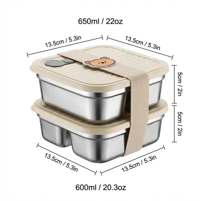 Conteneur alimentaire portable pour salade de fruits, pour enfants et étudiants, 2 pièces/ensemble,