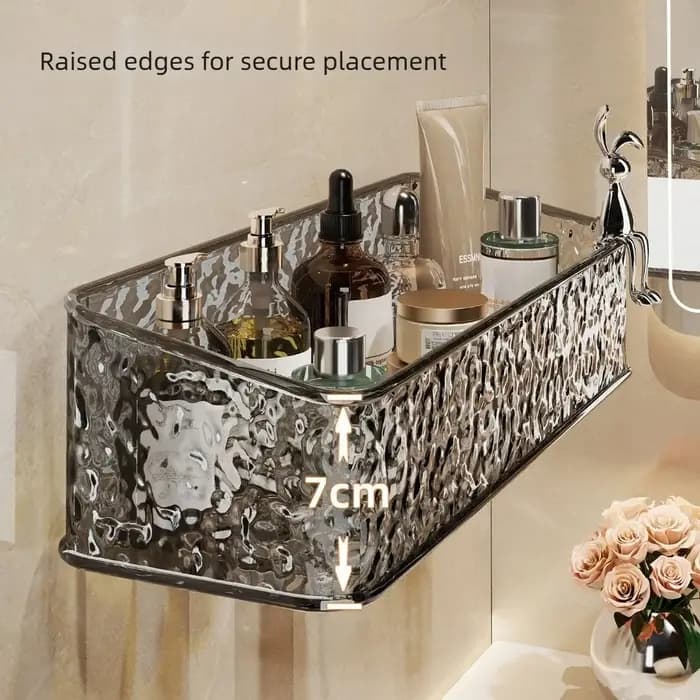 Étagères de salle de bain avec drainage inférieur