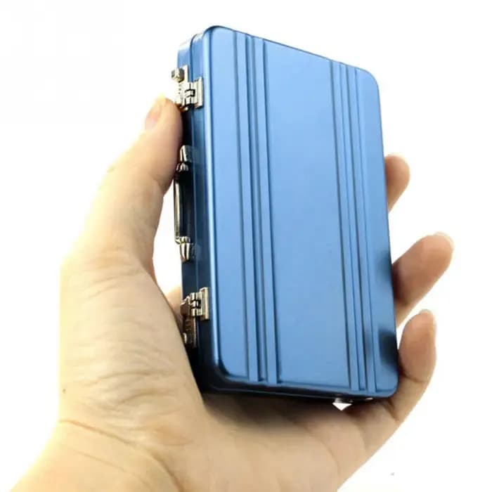 Nouvelle boîte de rangement en aluminium ID d'affaires porte-carte de crédit Mini valise porte-carte