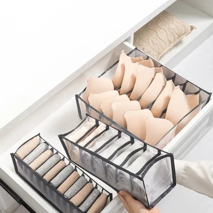 MELEvalual-Boîte de rangement pliable pour sous-vêtements