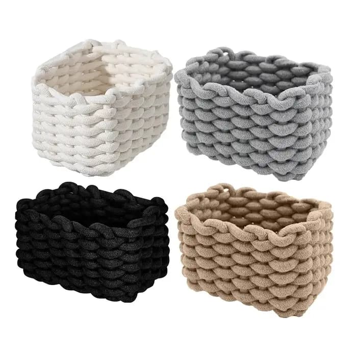 Panier de rangement rectangulaire multifonctionnel