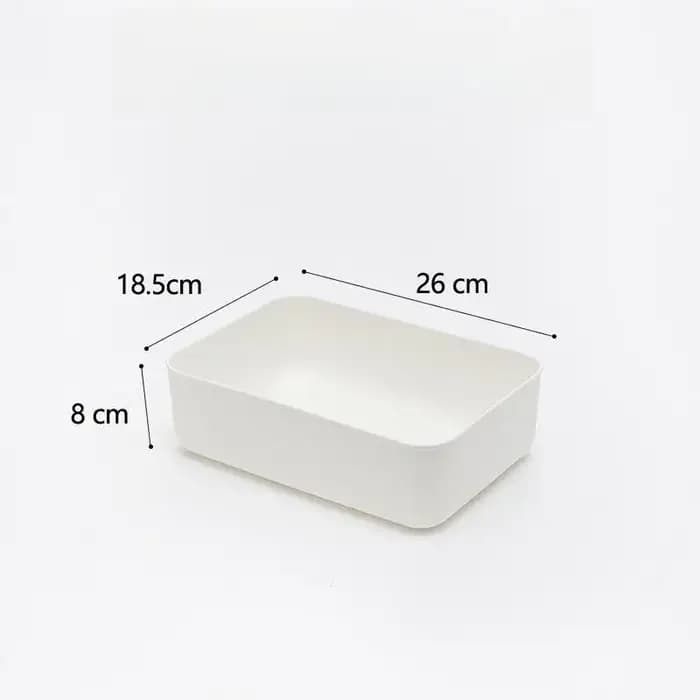 Boîte de rangement en plastique de couleur unie