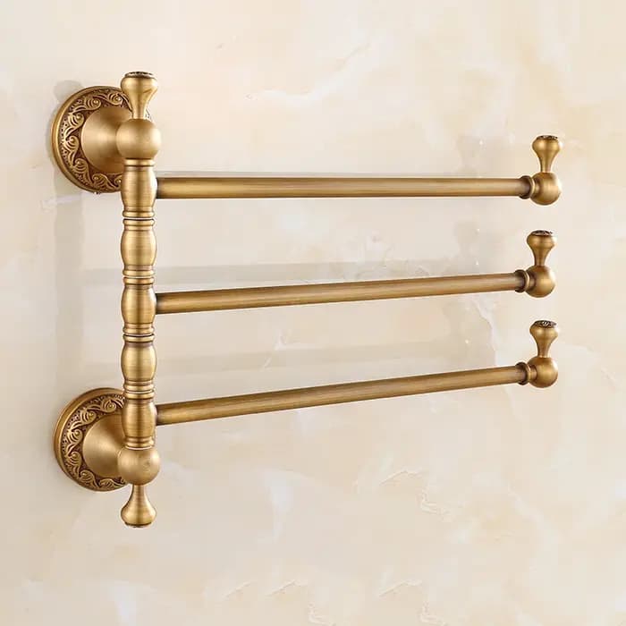 Porte-serviettes en laiton Antique