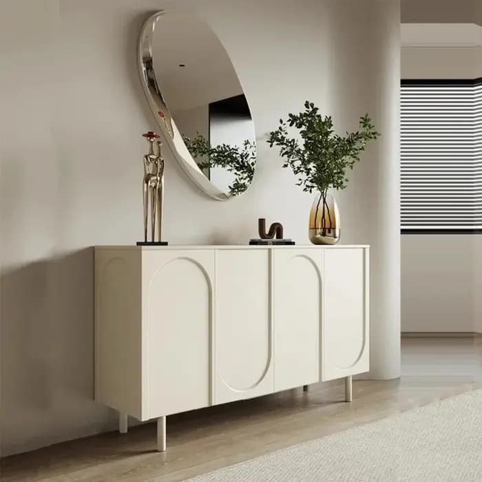 Vitrine sur pied crème vert maison conteneur Armoire de Salon étagère moderne