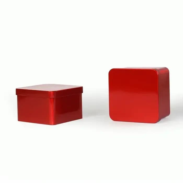 Mini boîte de rangement en métal, boîtes carrées en fer, 18 boîtes, bonbons, chocolat, boîtes de thé