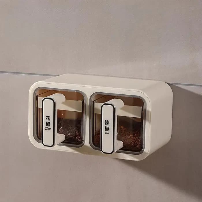 Boîte à Épices Murale pour Cuisine Domestique – Ensemble Combiné de Récipients à Sel, MSG et Épices