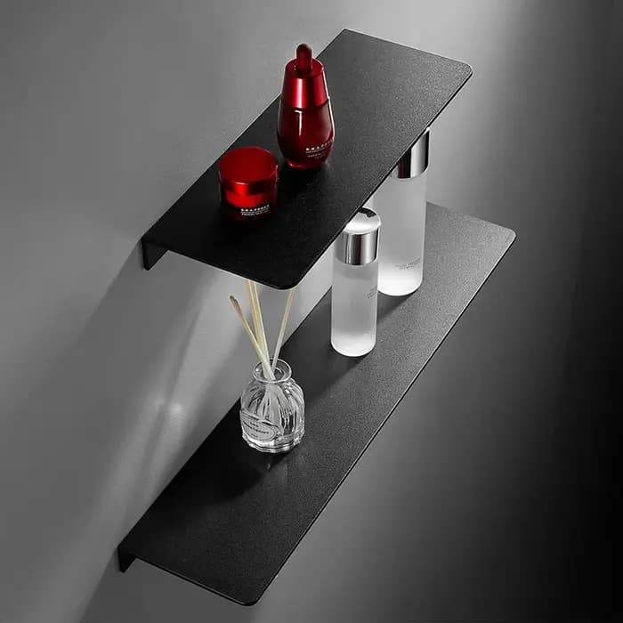 30/40/50CM étagère flottante étagères de rangement murales pour salon salle de bain cuisine suspendu monté blanc noir