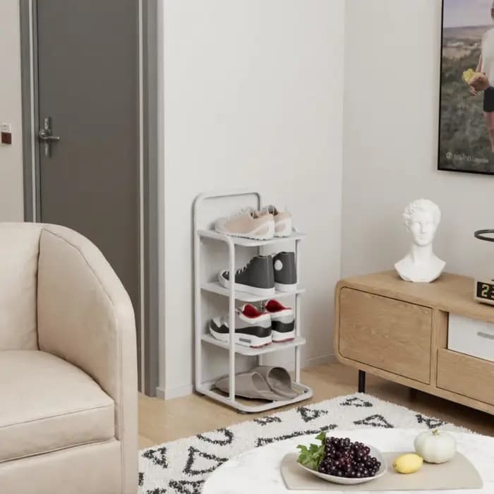 Étagère à chaussures à espace étroit – Organisateur vertical en fer robuste