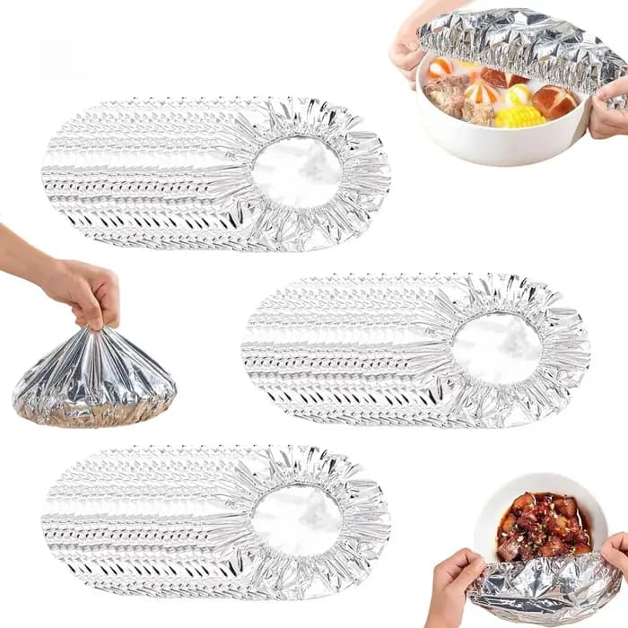Couvre-plats réutilisables écologiques en aluminium, durables et isolants, pour bols, plats, rangement de cuisine et cuisson quotidienne