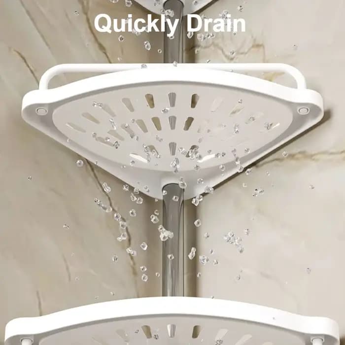 Étagère d'angle de douche télescopique réglable sans perçage pour salle de bain