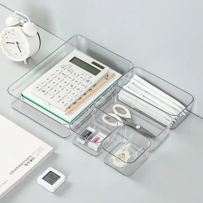Boîte de rangement en plastique Transparent sans couvercle