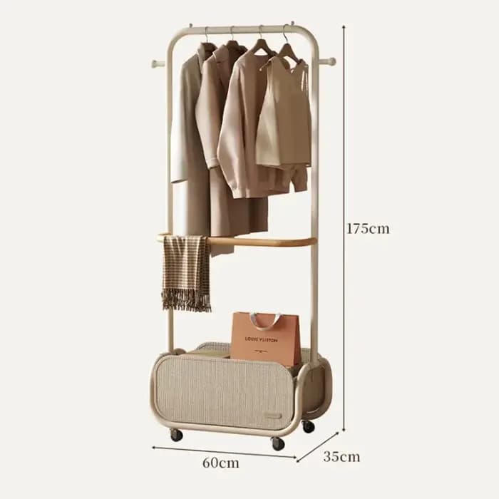 Étagère murale porte-vêtements en métal moderne pour couloir