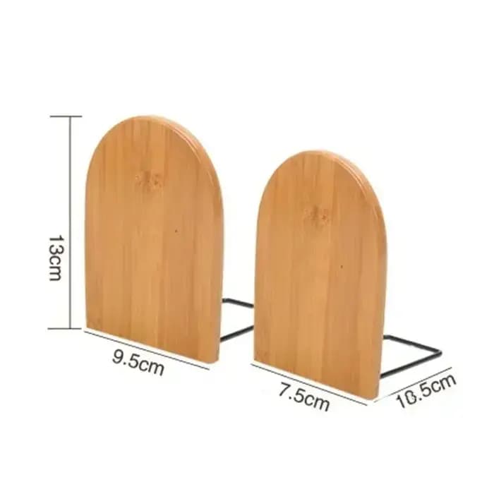 Pratique bois fer livre fin étagère bureau serre-livres support fournitures accessoire papeterie