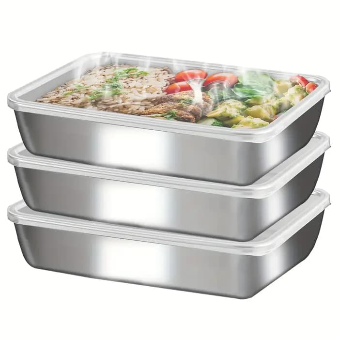 Boîte de conservation alimentaire en acier inoxydable