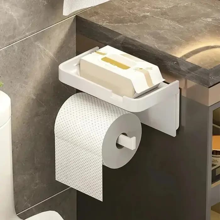 Support mural en plastique pour papier toilette