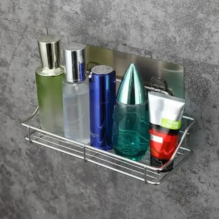 Étagère de rangement de salle de bain en acier inoxydable