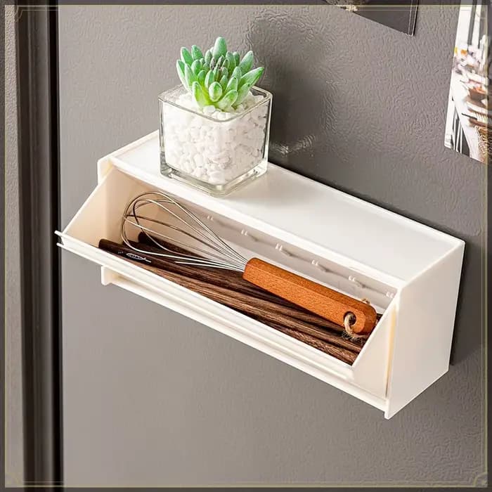 Boîte de rangement magnétique de type coquille japonaise en matériau HIPS