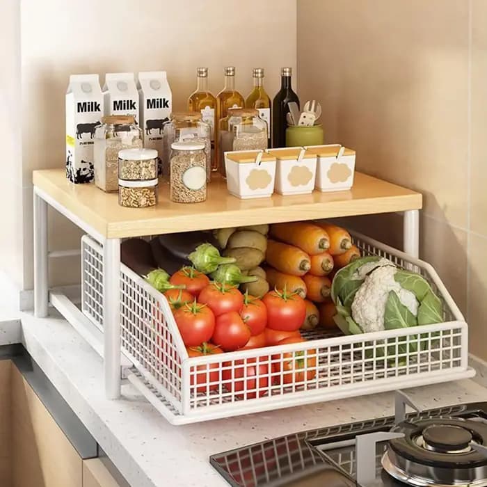 Étagère de rangement pour micro-ondes de cuisine moderne