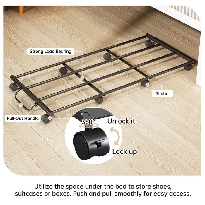 Rangement sous lit, étagère de rangement pour bagages