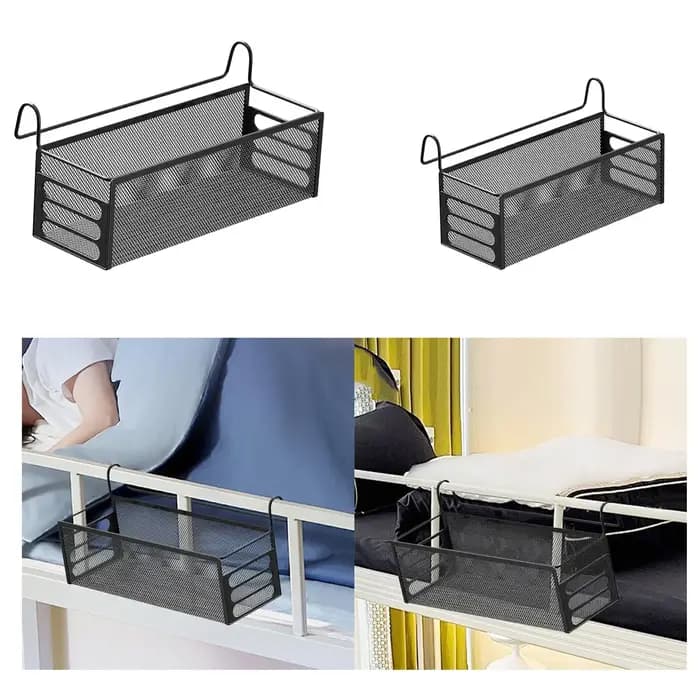 Panier de rangement suspendu en maille métallique