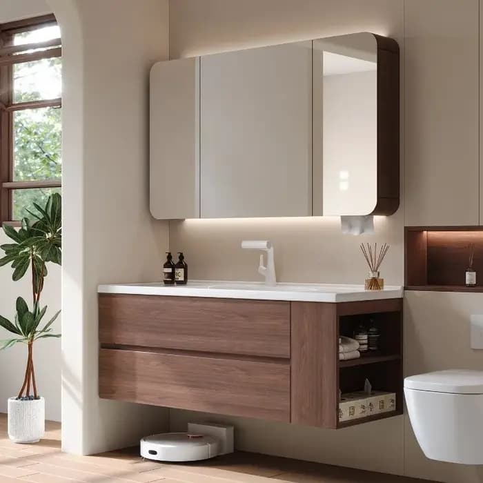 Meuble de Salle de Bain Moderne de Luxe avec Tiroirs
