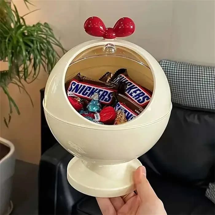 Organisateur de bureau rond créatif - Boîte de rangement multifonctionnelle pour cosmétiques/en-cas/fournitures