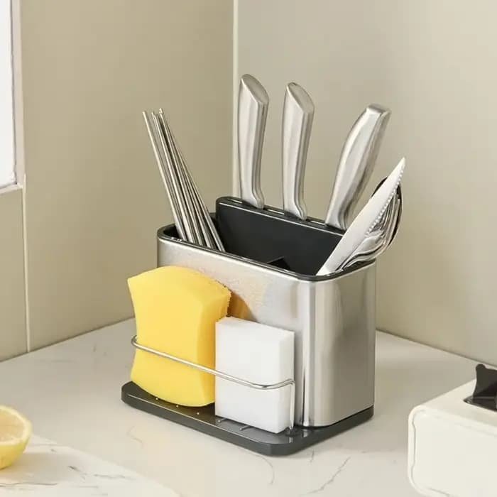 Boîte de rangement pour couverts en acier inoxydable
