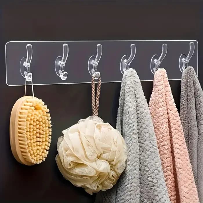 6 NucleoHooks transparents sans trace
