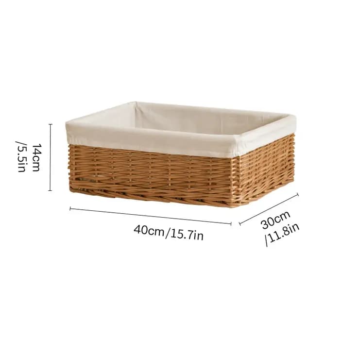 Mir de rangement tissé en rotin fait à la main