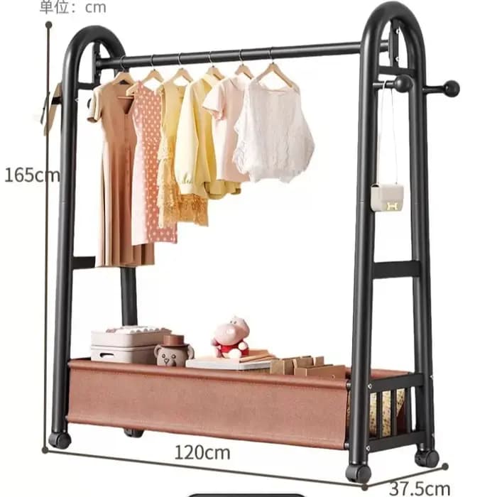 Porte-vêtements d'entrée moderne en métal pour chambre et appartement