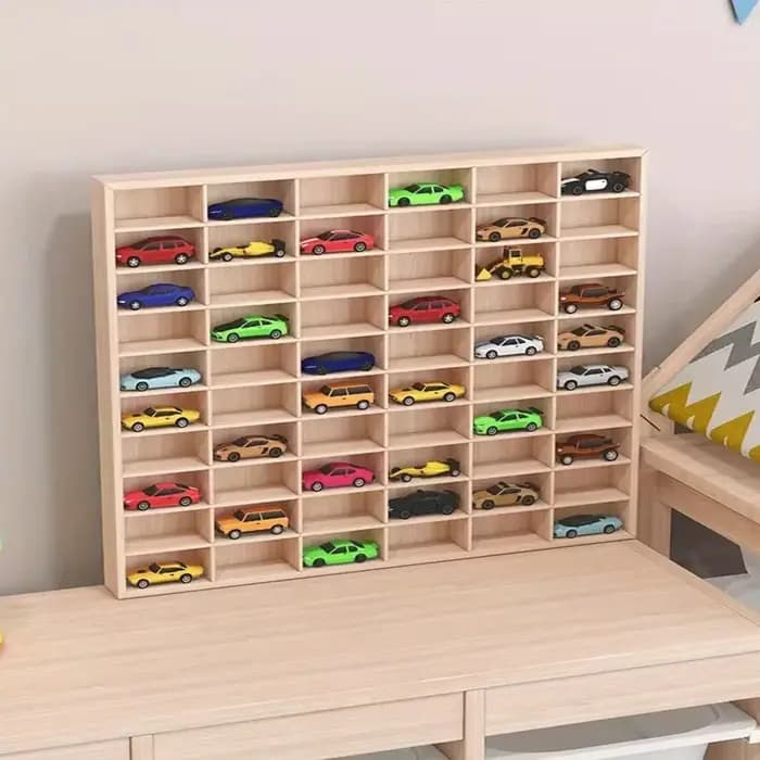 Boîte de rangement et de présentation multi-compartiments en bois