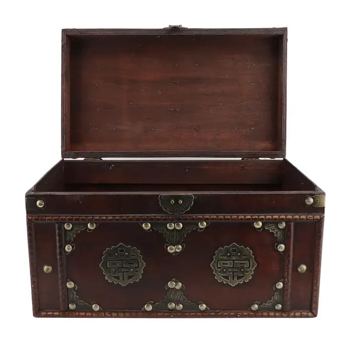Boîte de rangement Vintage en bois de Style chinois