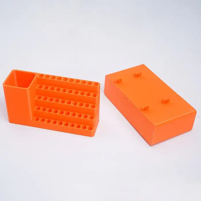 Boîte de rangement pour embouts de tournevis hexagonaux à 50 trous, support pour embouts de visseuse à chocs, boîte à outils durable pour le bricolage et l'atelier