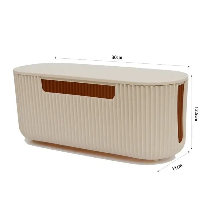 Boîte de rangement de câbles de bureau portable de qualité avec couvercle